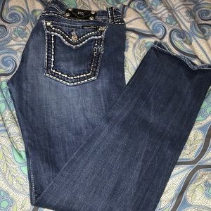 Miss Me Skinny Jeans with Metallic Stitching